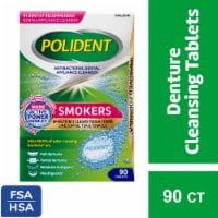 Polident Smokers Antibacterial Dental Appliance Cleanser Tablets Perspective: Main