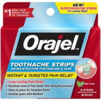 Orajel Cool Mint Taste Toothache Strips 8 Count