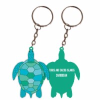 Turks And Caicos Islands Caribbean Turtle Metal Keychain