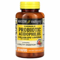 PROBIOTIC ACIDOPHILUS WITH BIFIDUS 2 BILLION CFU CHEWABLE WAFFERS (strawberry flavor)