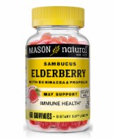 Mason Natural Raspberry Flavor Sambucus Elderberry Supplement Gummies