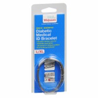 Walgreens Men's Magnetic Diabetic Medical ID Bracelet Perspective: Main