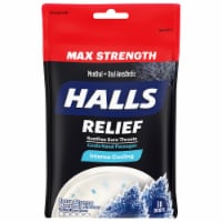 HALLS Relief Intense Cooling Extra Strong Menthol Flavor Oral Anesthetic Drops Perspective: Main
