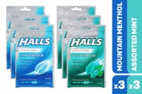 HALLS Sugar Free Mountain Menthol and Assorted Mint Flavored Cough Drops Perspective: Main