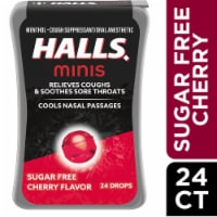 Halls Minis Cherry Flavor Sugar Free Cough Drops