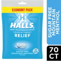 Halls Relief Mountain Menthol Sugar Free Cough Drops Economy Pack