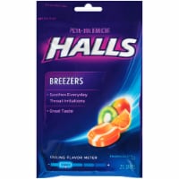 HALLS Breezers Tropical Chill Flavored Pectin Throat Drops Perspective: Main