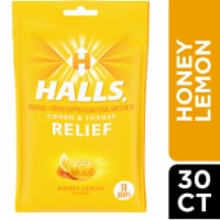 HALLS Relief Honey Lemon Cough Drops Perspective: Main