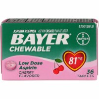 Bayer Low Dose Aspirin Pain Reliever Cherry Flavor Chewable Tablets - 81mg