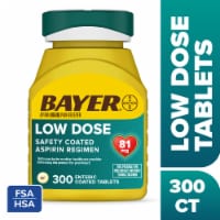 Bayer® Low Dose Safety Coated Pain Relief 81mg Asprin Tablets Perspective: Main