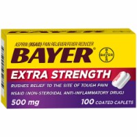 Bayer® Extra Strength Aspirin Pain Reliever Coated Caplets 500mg