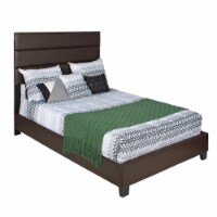 Better Home Products Napoli Faux Leather Upholstered Platform Bed Twin Tobacco