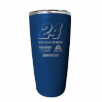 William Byron NASCAR #24 Etched 16 oz Stainless Steel Tumbler Navy