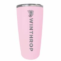 Winthrop University Etched 16 oz Stainless Steel Tumbler (Gray) Pink