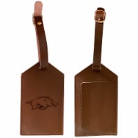 Arkansas Razorbacks Leather Luggage Tag Engraved