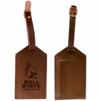 Ball State University Leather Luggage Tag Engraved