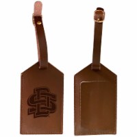 South Dakota State Jackrabbits Leather Luggage Tag Engraved