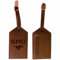 Southern Methodist University Leather Luggage Tag Engraved