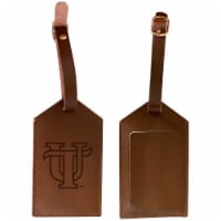 University of Tampa Spartans Leather Luggage Tag Engraved