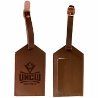 North Carolina Wilmington Seahawks Leather Luggage Tag Engraved