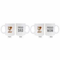 Bowling Green Falcons Proud Mom And Dad White Ceramic Coffee Mug 2 pack (White).