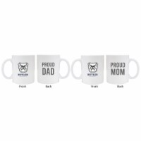 Butler Bulldogs Proud Mom And Dad White Ceramic Coffee Mug 2 pack (White).