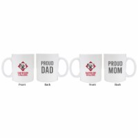 Davidson College Proud Mom And Dad White Ceramic Coffee Mug 2 pack (White).
