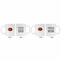 East Central University Tigers Proud Mom And Dad White Ceramic Coffee Mug 2 pack (White).