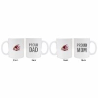 Elon University Proud Mom And Dad White Ceramic Coffee Mug 2 pack (White).