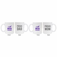 Grand Canyon University Lopes Proud Mom And Dad White Ceramic Coffee Mug 2 pack (White).
