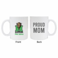 Marshall Thundering Herd Proud Mom White Ceramic Coffee Mug 2-Pack (White).
