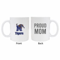 Memphis Tigers Proud Mom White Ceramic Coffee Mug 2-Pack (White).