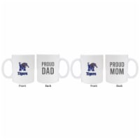 Memphis Tigers Proud Mom And Dad White Ceramic Coffee Mug 2 pack (White).