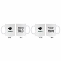 Plymouth State University Proud Mom And Dad White Ceramic Coffee Mug 2 pack (White).