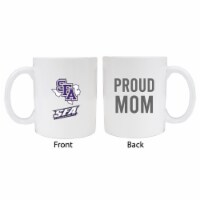 Stephen F. Austin State University Proud Mom White Ceramic Coffee Mug 2-Pack (White).