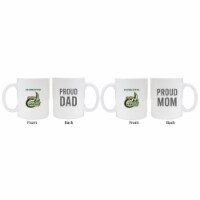North Carolina Charlotte Forty-Niners Proud Mom And Dad White Ceramic Coffee Mug 2 pack
