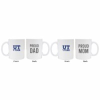 The University of Texas at Tyler Proud Mom And Dad White Ceramic Coffee Mug 2 pack (White).