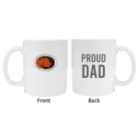 East Central University TigersProud Dad White Ceramic Coffee Mug (White).