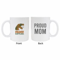 Florida A&M Rattlers Proud Mom White Ceramic Coffee Mug (White).