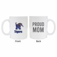 Memphis Tigers Proud Mom White Ceramic Coffee Mug (White).
