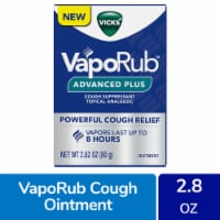Vicks VapoRub Advanced Plus Powerful Cough Relief Cough Suppressant Topical Analgesic Ointment Perspective: Main