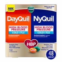 VICKS DayQuil & NyQuil High Blood Pressure Cold & Flu Relief Liquicap 48ct Perspective: Main