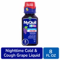 Vicks NyQuil Kids Cold & Cough + Fever Multi-Symptom Relief Grape Liquid Perspective: Main
