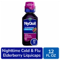 Vicks NyQuil Cold & Flu Relief Elderberry Liquid Perspective: Main