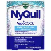 Vicks NyQuil VapoCOOL Severe Cold & Flu Nighttime Relief Coated Caplets