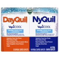 Vicks DayQuil and NyQuil VapoCOOL SEVERE Cold Flu & Congestion Medicine Caplets Menthol Max Strength Perspective: Main