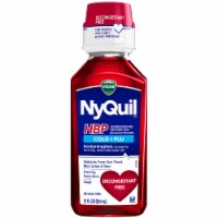 Vicks NyQuil HBP Cold & Flu Cherry Flavored Liquid Relief Perspective: Main