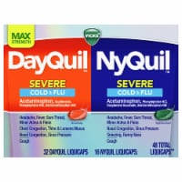Vicks® DayQuil™ and NyQuil™ Max Strength Severe Cold & Flu Medicine Acetaminophen Liquicaps™ Perspective: Main