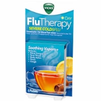 Vicks Day FluTherapy Severe Cold & Flu Honey Lemon Flavor Hot Drink Packets Perspective: Main