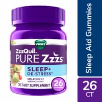 ZzzQuil PURE Zzzs De-Stress Melatonin Sleep Aid Gummies